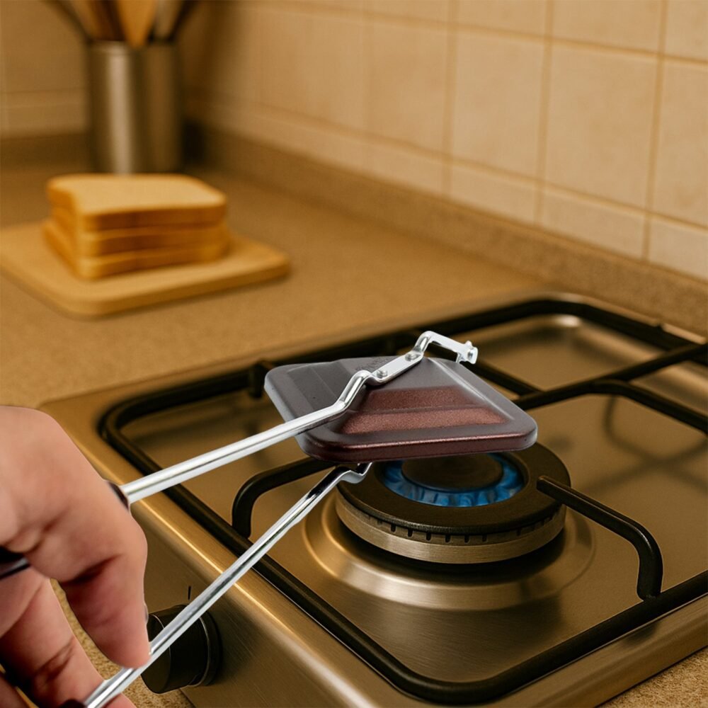 Gas Stove Sandwich Toaster – Durable Non-Stick Grill Maker