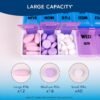 Weekly Pill Organizer – 14 Compartments with Snap Lids