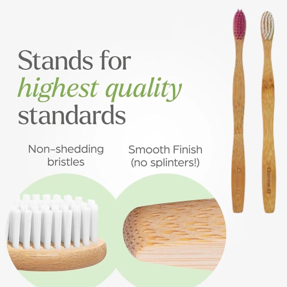 Wall Mounted Toothbrush Holder Set – Hygienic Bamboo Brushes