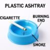 Plastic Ashtray – Durable Wide Bowl with 3 Cigarette Slots