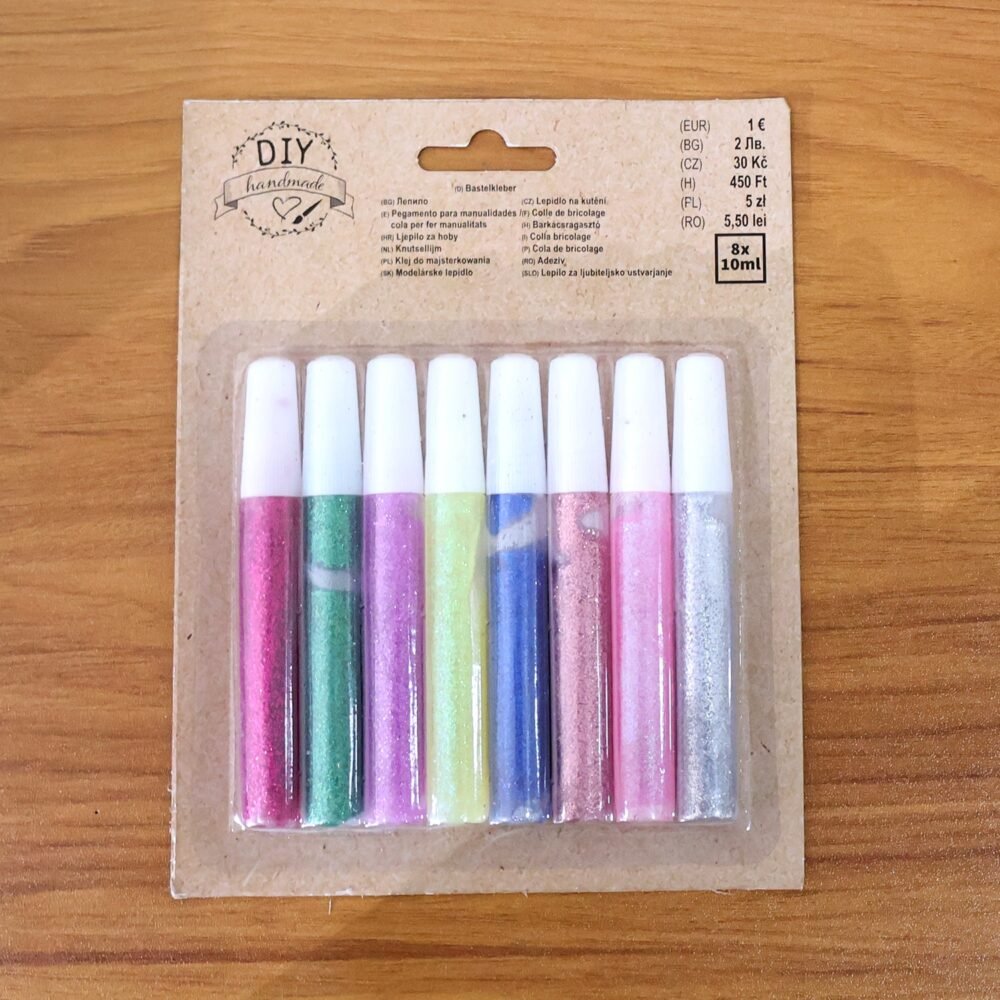 Multi-Color Glitter Craft Glue Pen Set – 8 Vibrant 10 ml Tubes