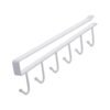 Metal Under-Shelf Storage Rack – 6 Hooks for Easy Organization