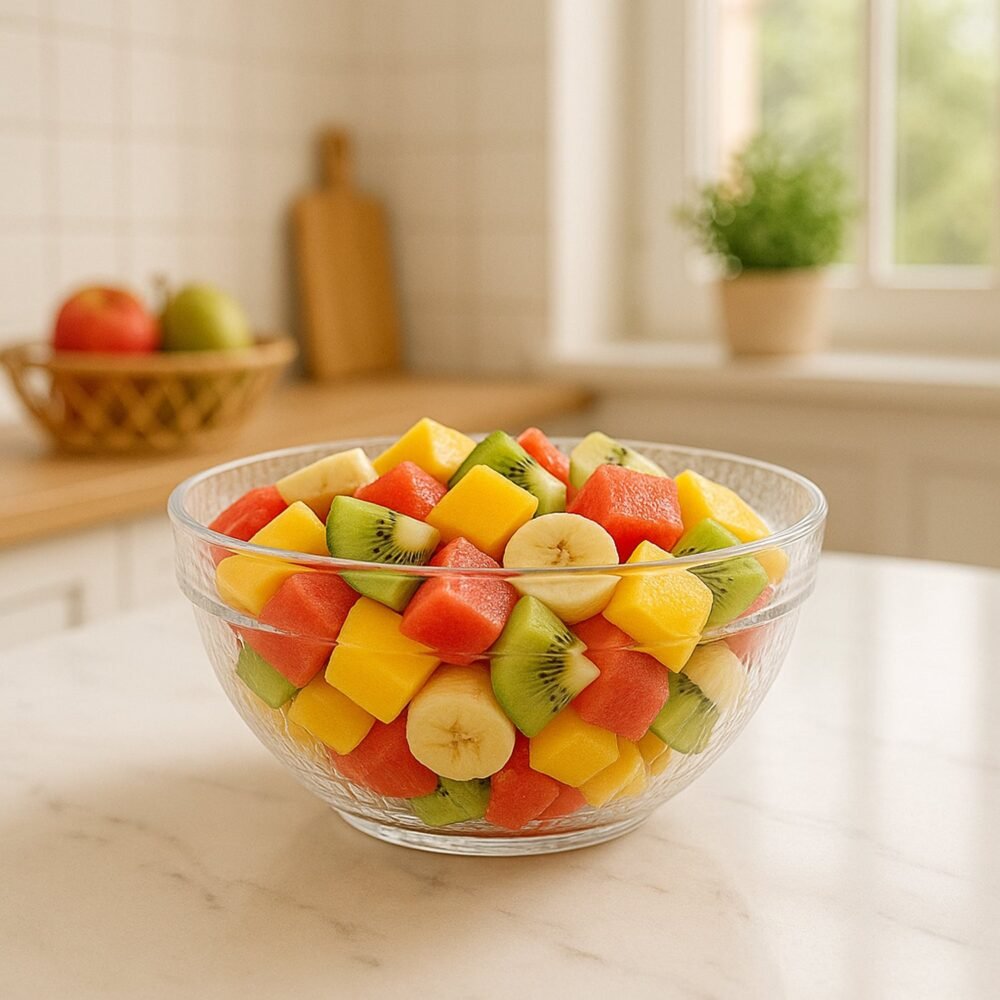 Idli Mixing Bowl – Transparent Textured Plastic, Spill-Resistant