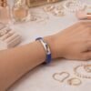 Premium Fancy Wrist Bracelet – Stylish Silicone Metal Design