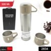 Stainless Steel Vacuum Flask Set – Keeps Drinks Hot & Cold 12h