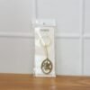 Durga Maa Keychain – Premium Golden Metal with Oval Frame