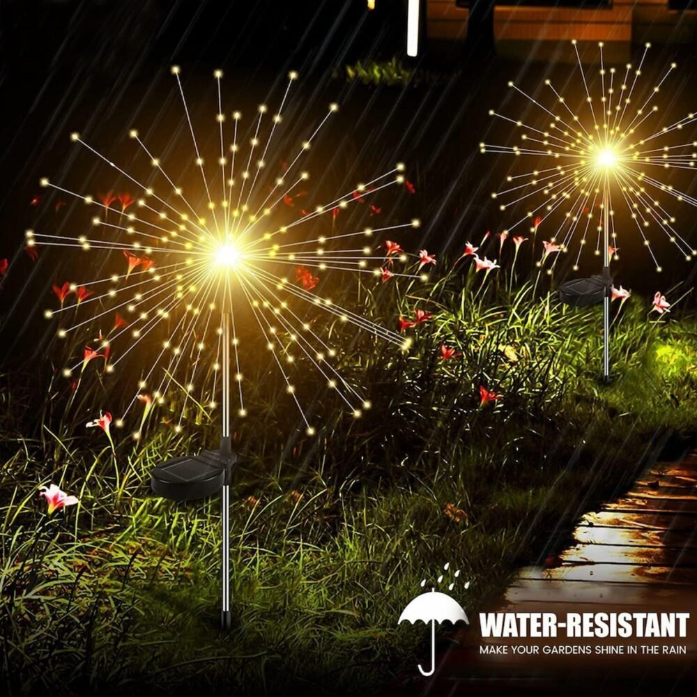 Decorative Solar Firework LED Garden Lights – Waterproof Outdoor Sparkler