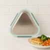 Triangle Stainless Steel Lunch Box Set – Compact Leakproof 2-Piece Tiffin