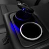 Portable Car Ashtray with Lid and Blue LED Light – Smokeless & Odour-Free