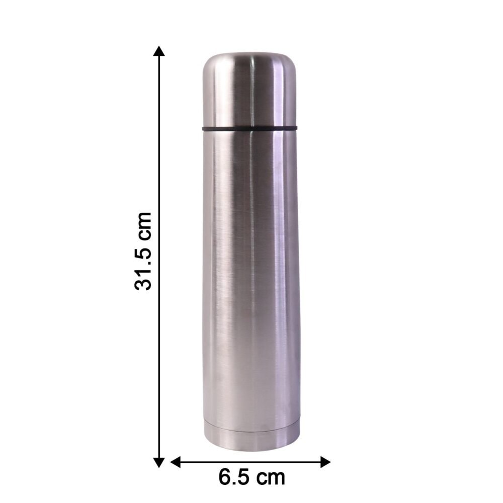 Stainless Steel Vacuum Flask – 1000ML with Carry Bag & Spoon