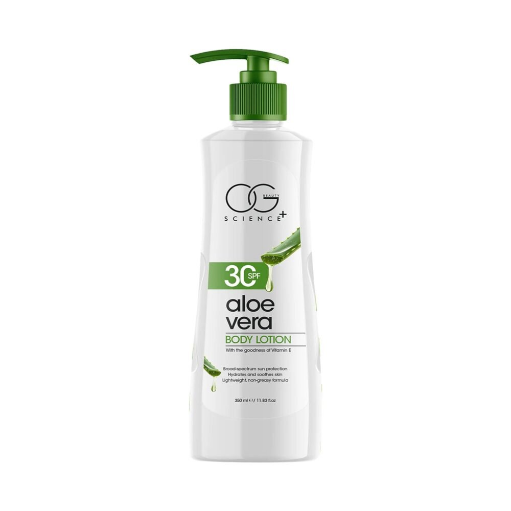 Aloe Vera Body Lotion with SPF 30 – Hydrating & Sun Protecting 350ML