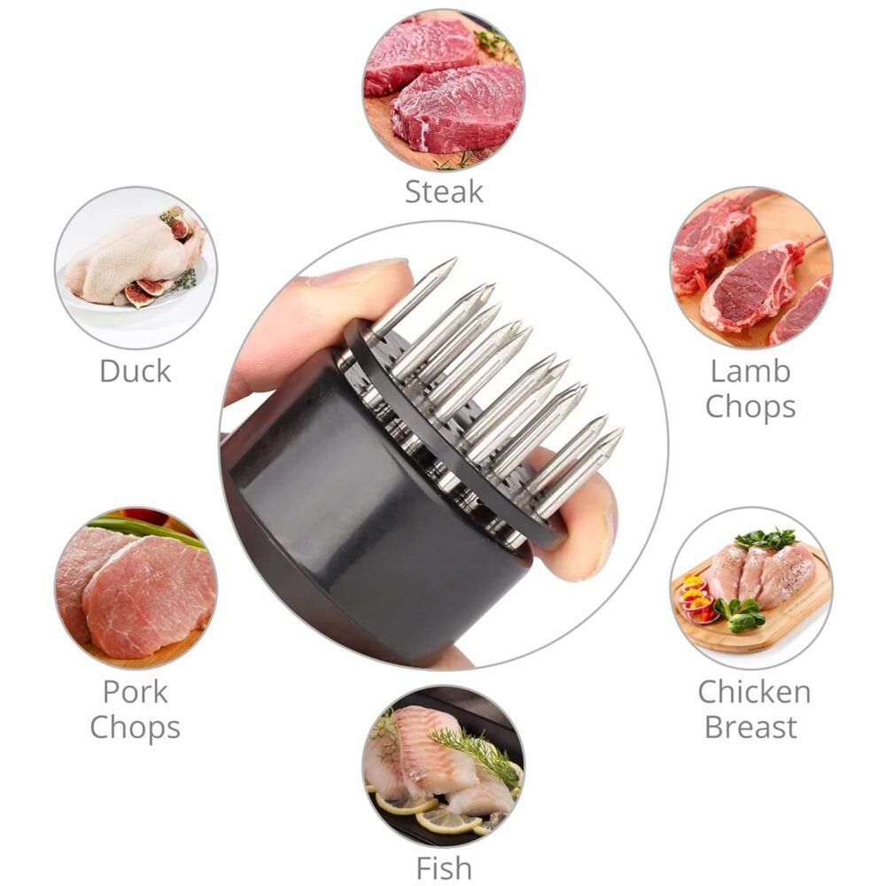 06_f67ef592-61de-4bf9-b9a0-9db434adc925.jpg Meat Tenderizer Tool ñ Stainless Steel Needle for Juicier Meats | ToolMate Pro
