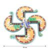 Golden Swastik Shubh Labh Wall Hanging – Ganesh Idol Decor for Prosperity