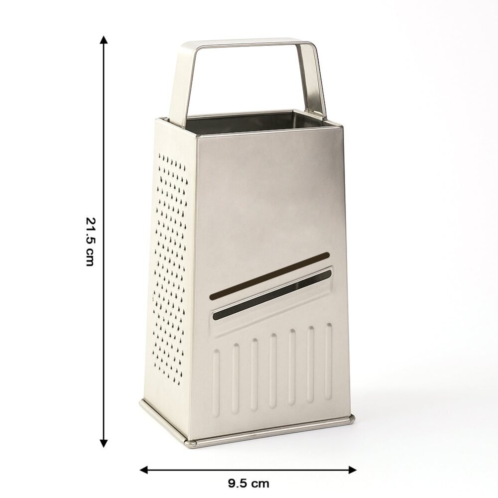 Stainless Steel 5-in-1 Grater and Slicer – Durable Kitchen Tool