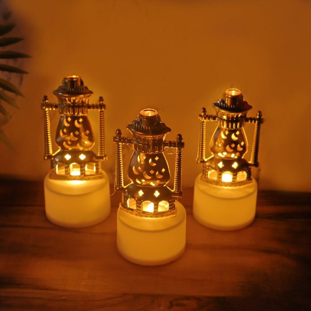 Lantern Style Flameless LED Candles – Safe Vintage Ambience (12 Pc)