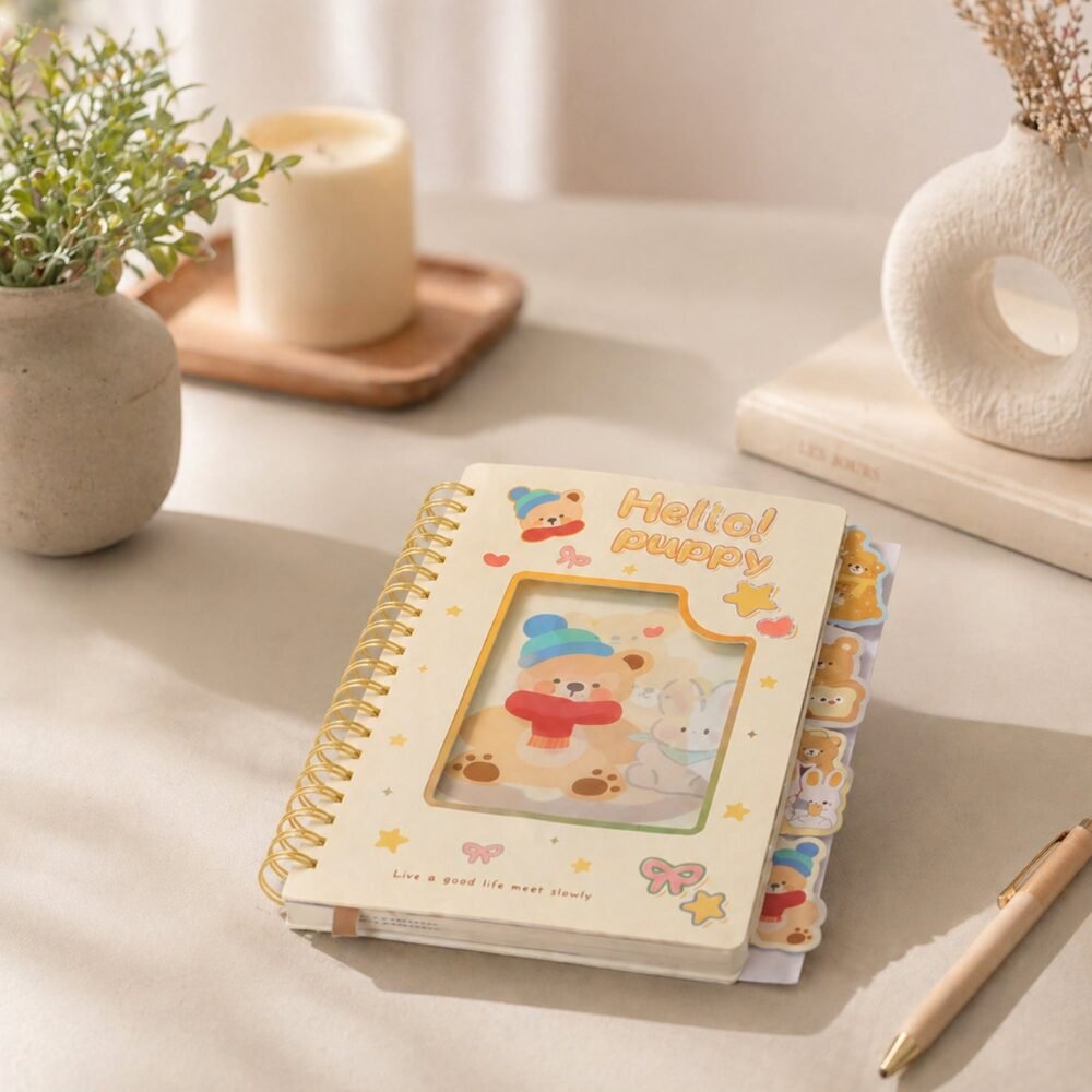 Cute Cartoon Spiral Diary – Compact & Durable Writing Journal