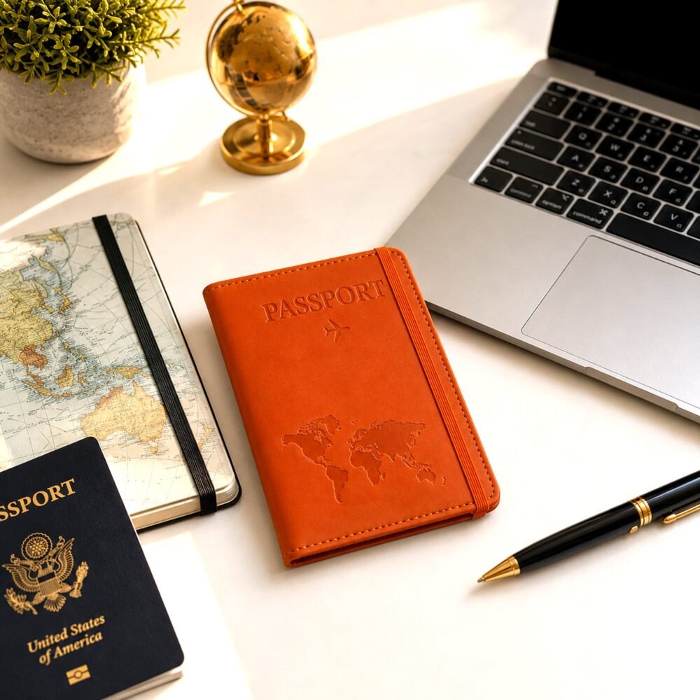 Travel Passport Holder – Durable PU Leather Multifunction Wallet