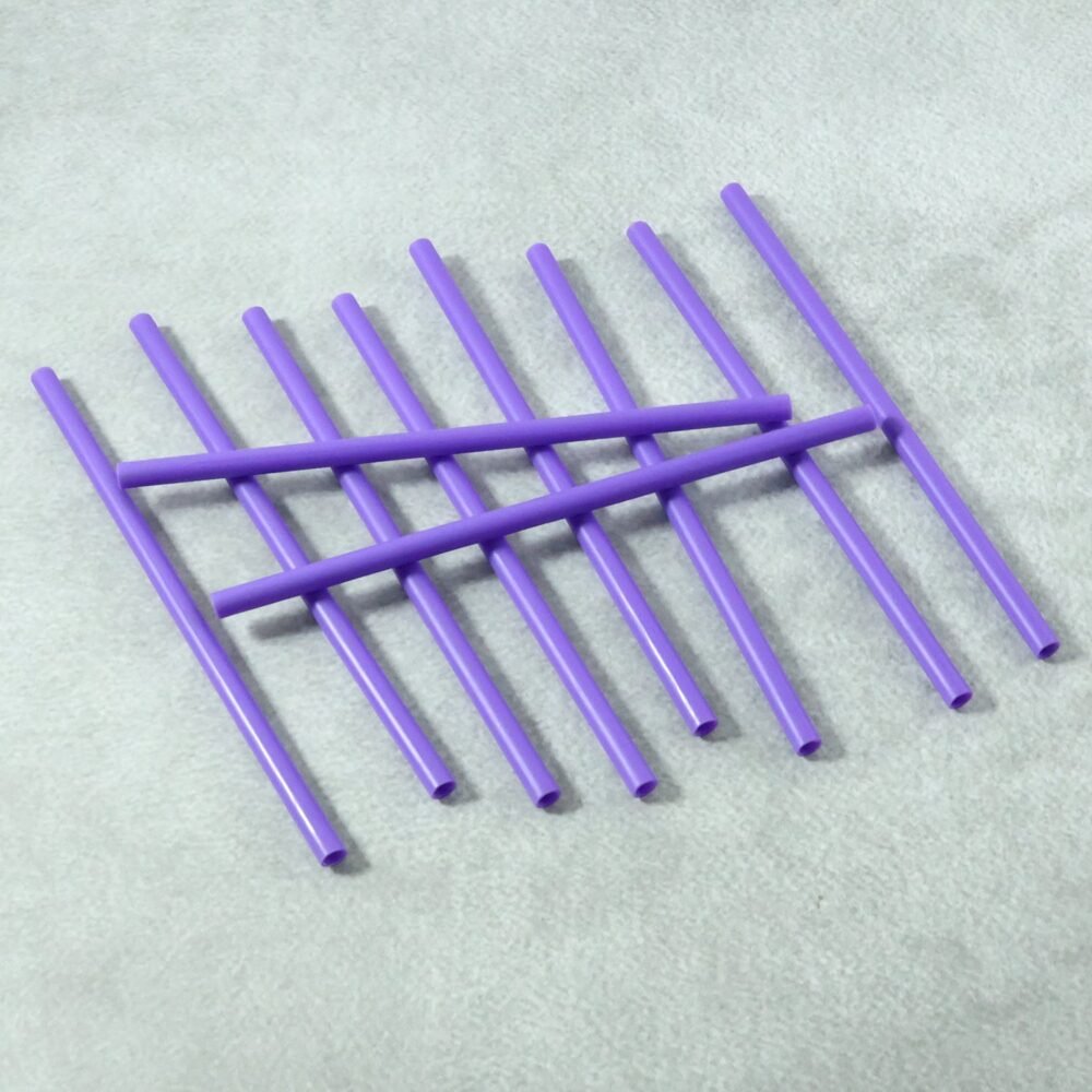 Reusable Plastic Drinking Straws – Pack of 10 Durable Straws