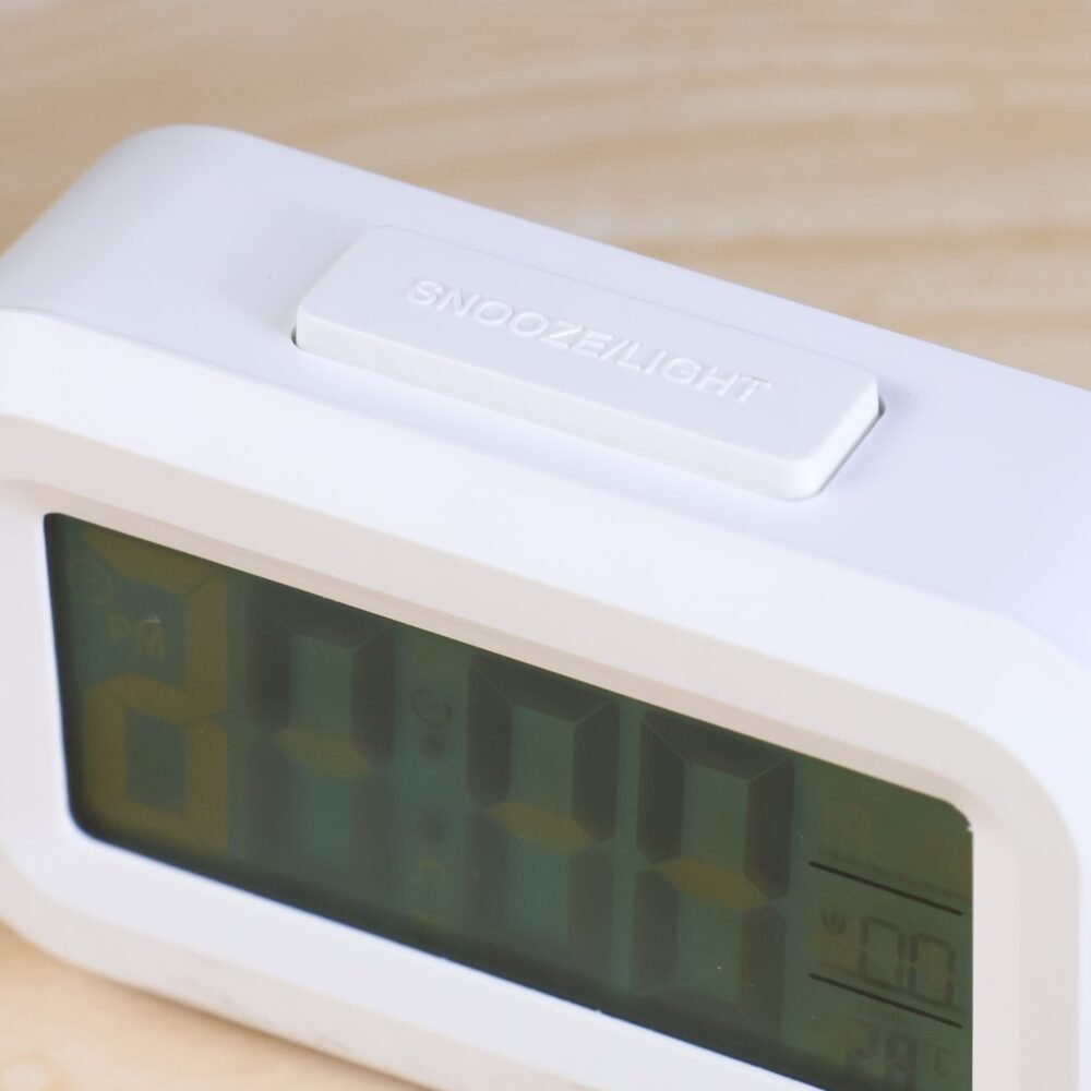 Digital LED Alarm Clock – Compact with Temperature & Night Light