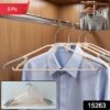 Plastic Clothes Hangers Set – Space-Saving & Non-Slip Design