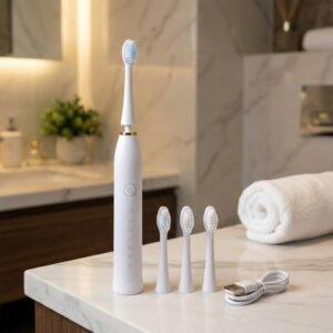 Electric Toothbrush – Rechargeable with 3 Extra Replacement Heads