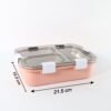3-Compartment Lunch Box – Leak-Proof Stainless Steel Tiffin