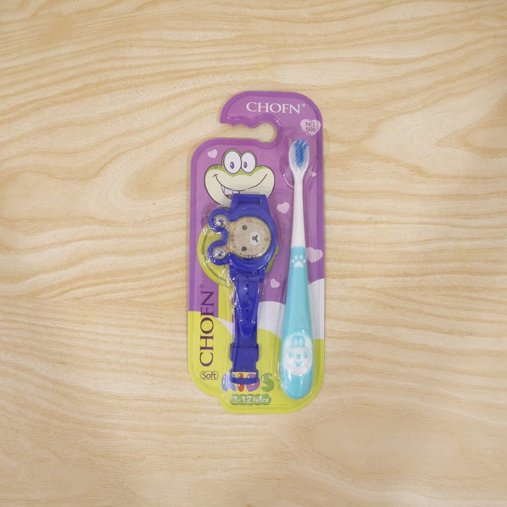 Kids Toothbrush with Cartoon Watch Toy – Fun & Effective Oral Care