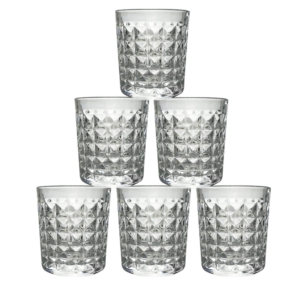 07_84b434c5-cb87-46fc-82a0-1fc58a5ab195.jpg Glass Tumbler Set – Diamond-Cut 6 Pc Elegant Drinking Glasses | Serve Stellar