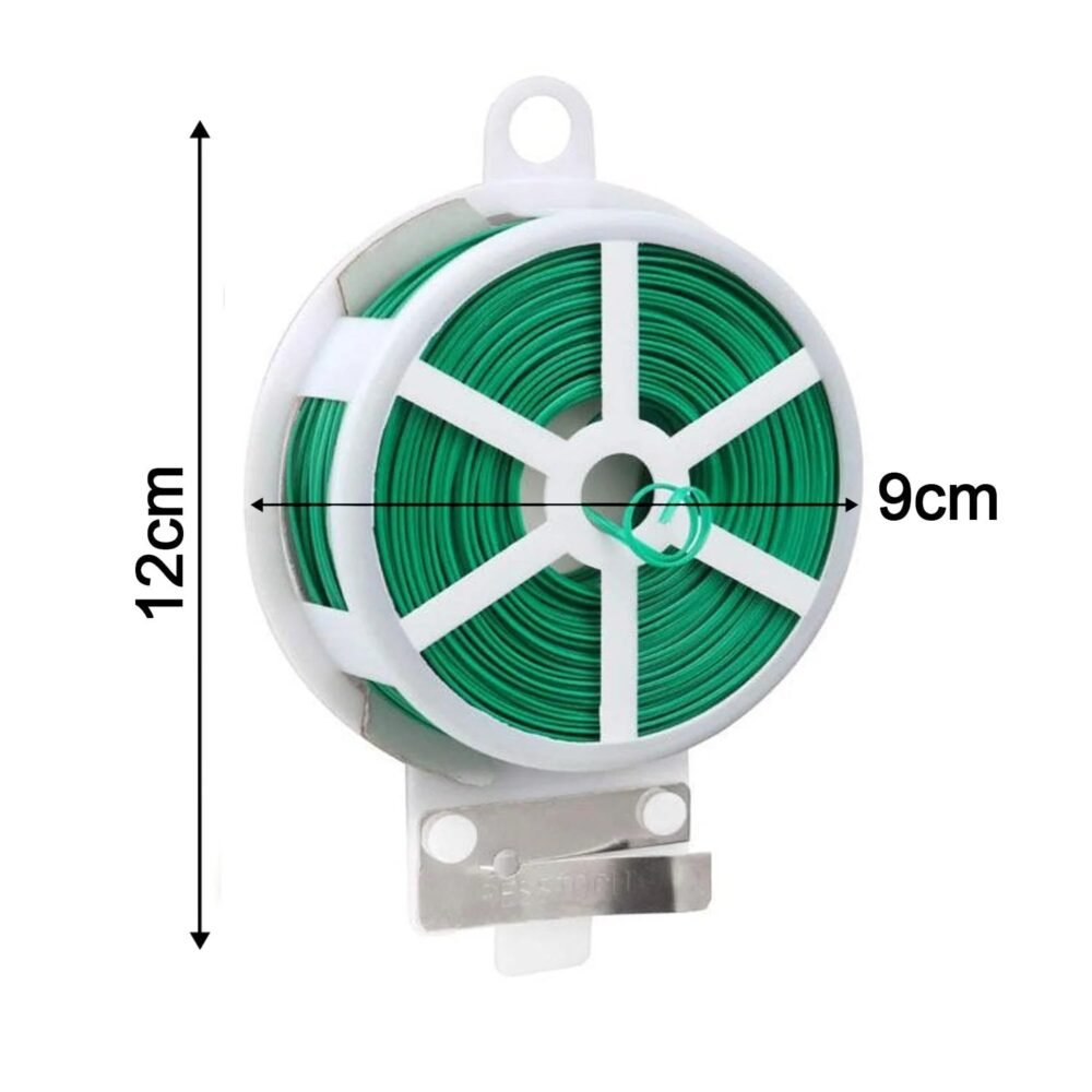 07_Twist-Tie.jpg Reusable Green Twist Tie Roll – Flexible Multipurpose Wire with Cutter