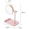 07_Vanity-Mirror.jpg Tabletop Makeup Mirror – Modern Round Frame with Wooden Finish