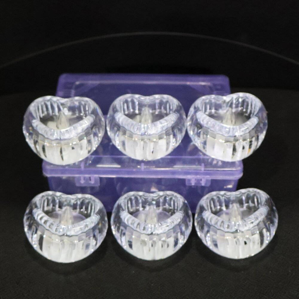 LED Crystal Tealight Candles – Elegant Flameless Warm Glow (6 Pc)