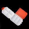 Portable Pill Organizer – Dual-Sided 8 Compartments Orange Box