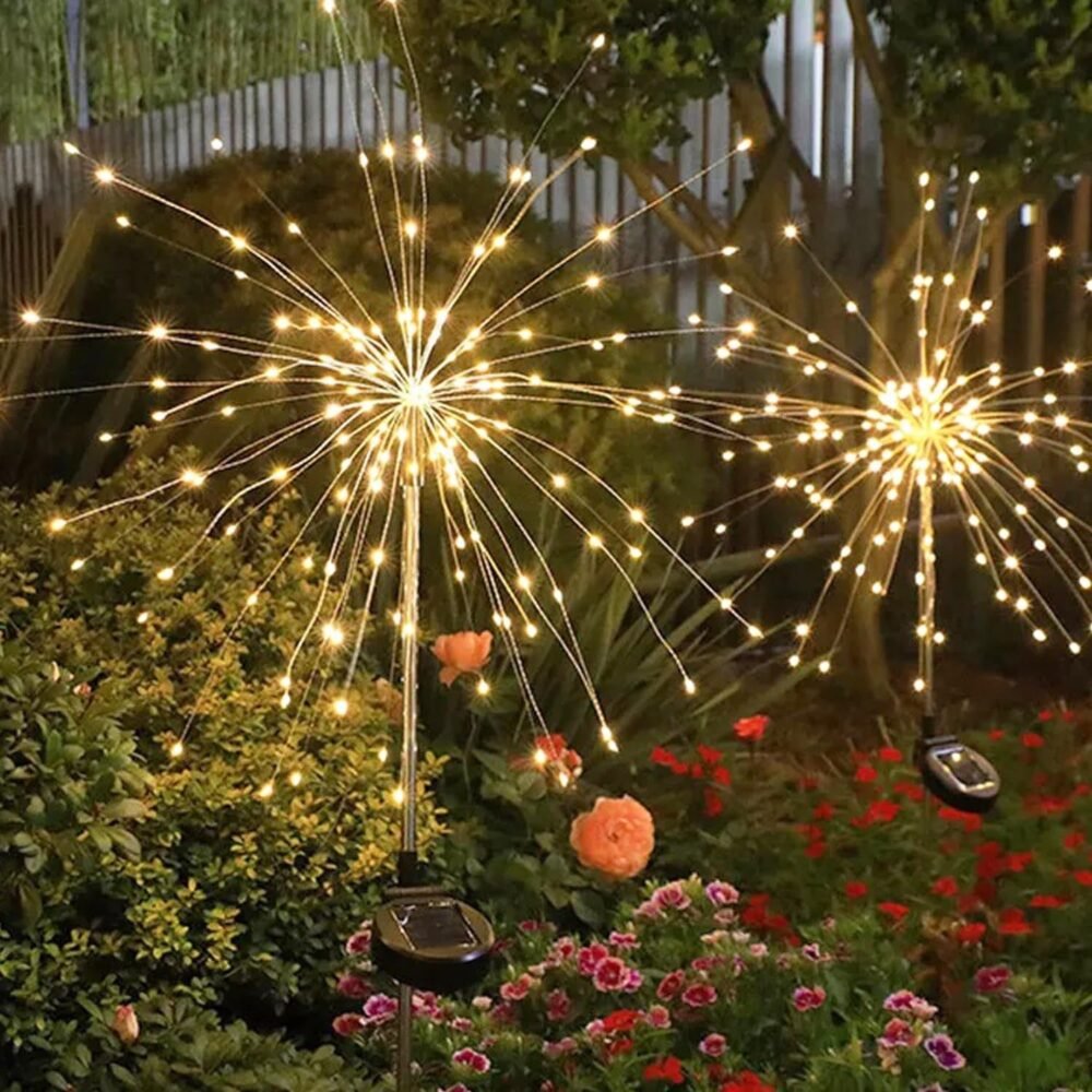 Decorative Solar Firework LED Garden Lights – Waterproof Outdoor Sparkler
