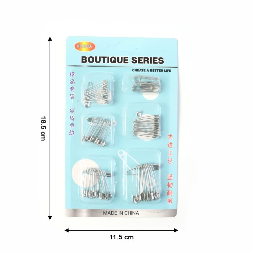 Metal Safety Pin Set – Durable Multipurpose Tailoring & Repair Kit