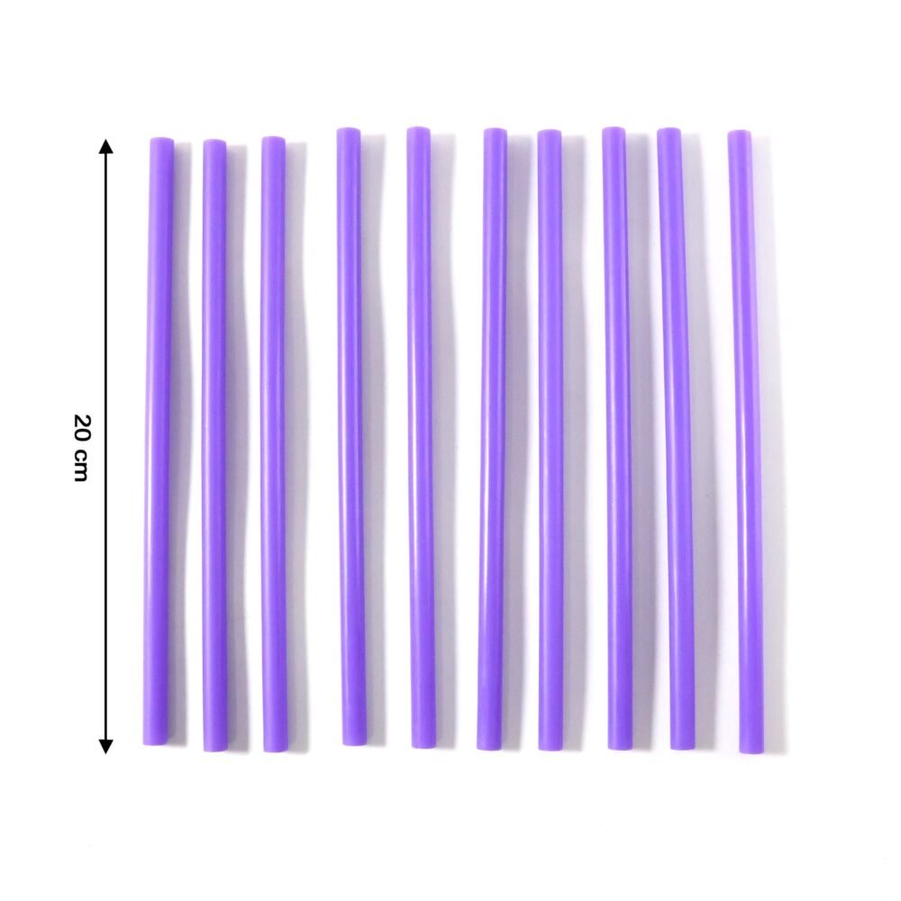 Reusable Plastic Drinking Straws – Pack of 10 Durable Straws