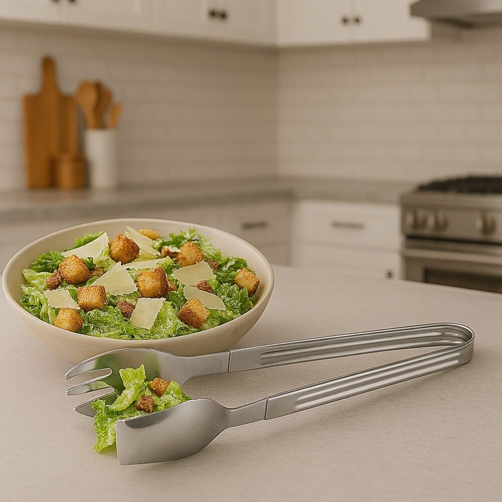 07_tong.jpg Stainless Steel Serving Tong – 2-in-1 Pasta & Salad Tool