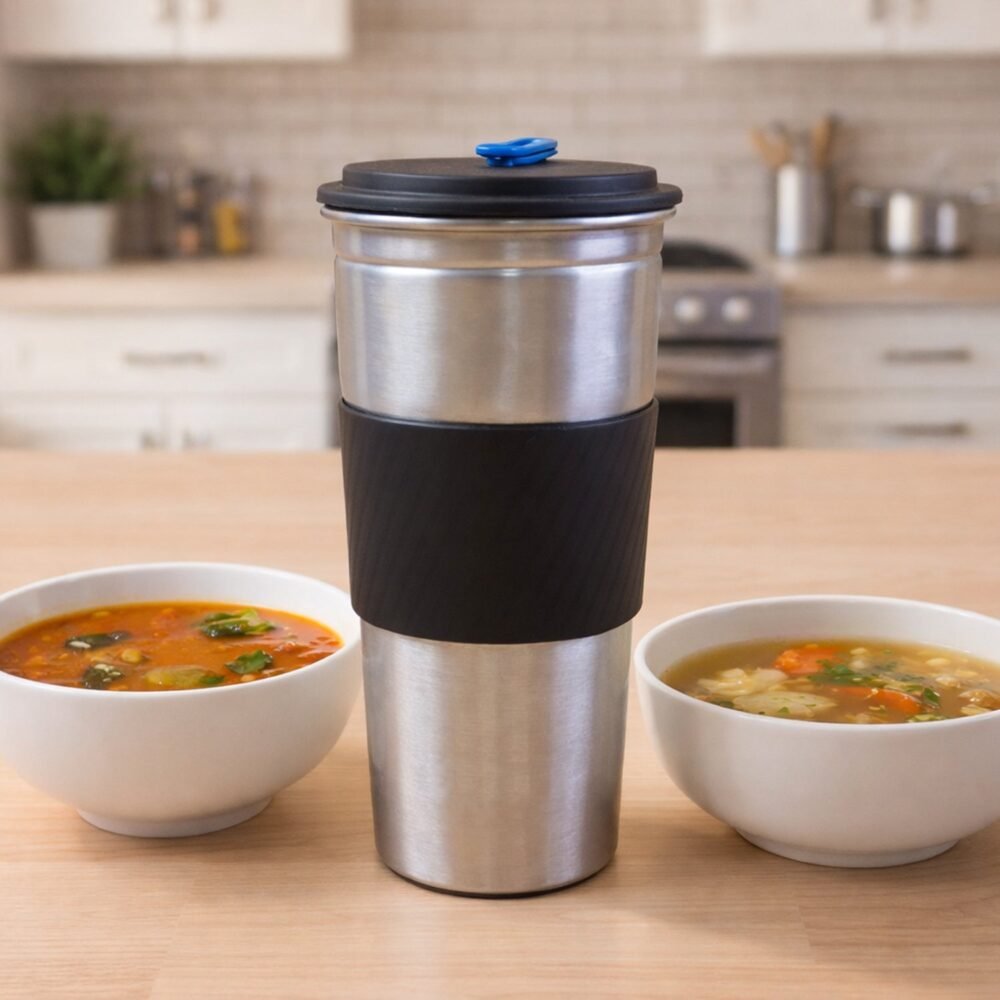Stainless Steel Travel Tumbler – Leak-Resistant, 500ml Capacity