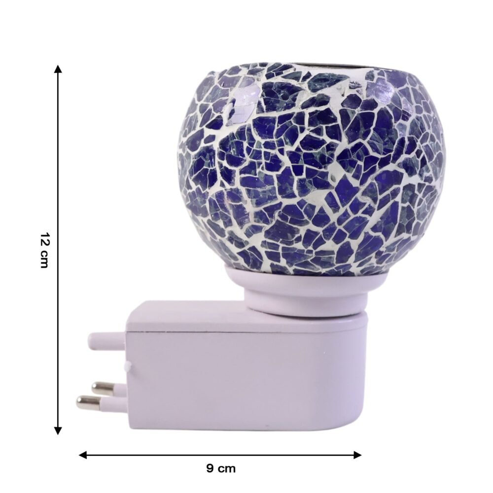 Mosaic Glass Night Lamp – Decorative Warm Glow Plug-in Light