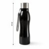 Stainless Steel Water Bottle – 600ml Leakproof with Carry Strap