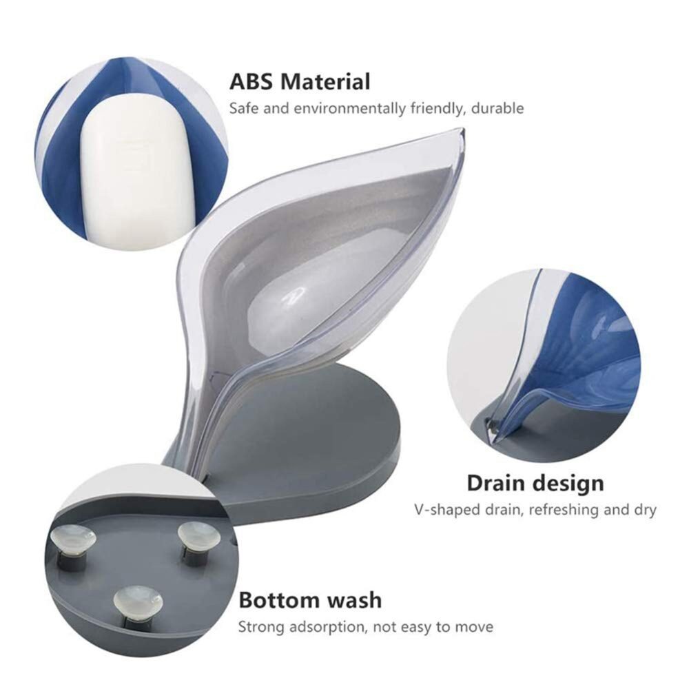 08_SoapDishHolder.jpg Leaf Soap Dish Holder with Drain - Self Draining & Stylish