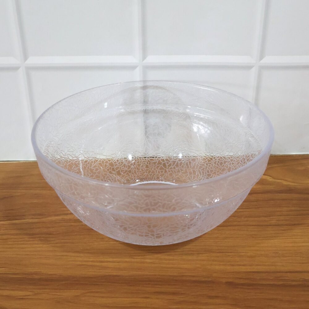 Idli Mixing Bowl – Transparent Textured Plastic, Spill-Resistant