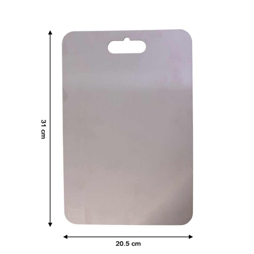 08_bd39d9b5-a1ea-47b6-8281-5f0258d98bf5.jpg Large Stainless Steel Cutting Board – 31x20.5cm with Scale