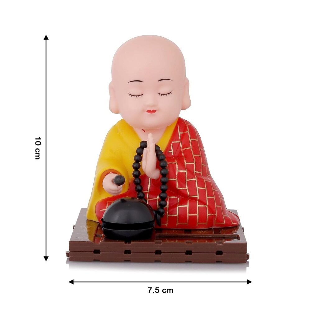 Solar Powered Buddha Statue – Moving Head and Hand Decor