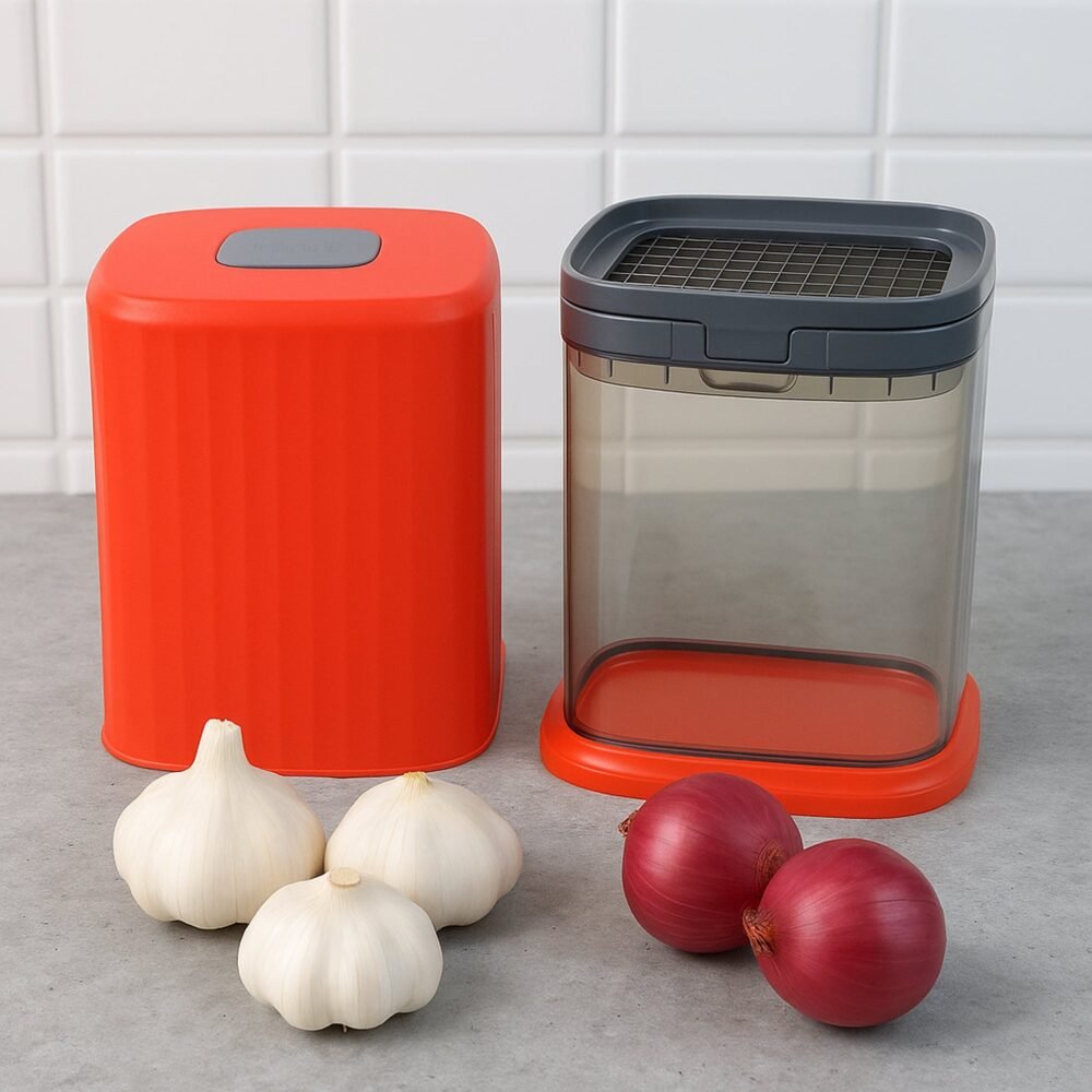 Onion Chopper – Multipurpose Manual Press with Storage Box