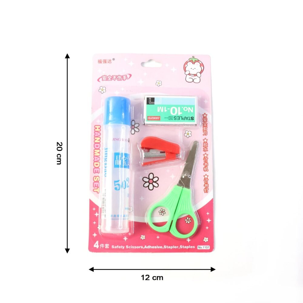 Kids Crafting and Stationery Set – Safe 4-Piece Creative Kit