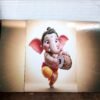Ganesha Religious Wall Art – Vibrant 3 Panel MDF Frame