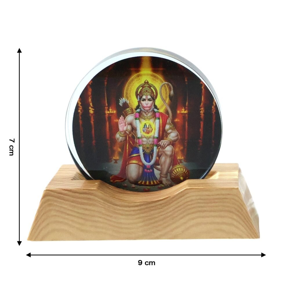 3D Hanuman Ji Acrylic LED Night Lamp – Warm Spiritual Glow