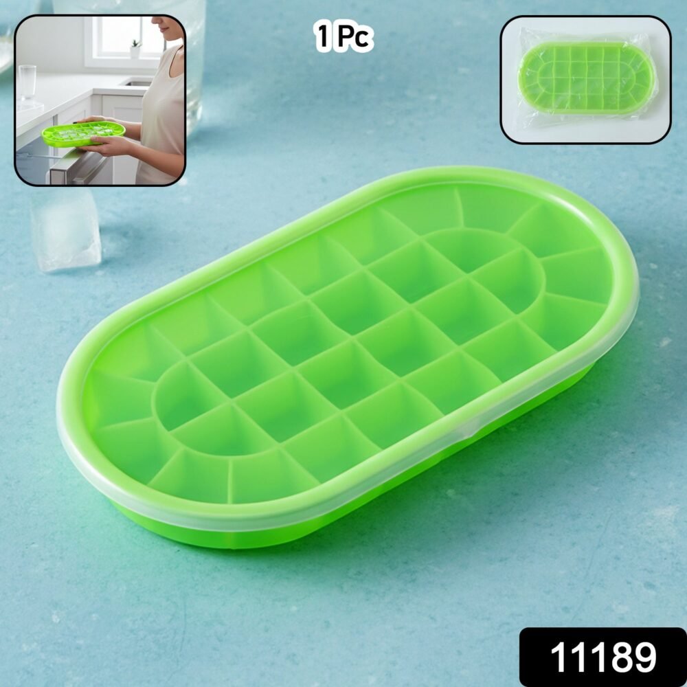 Oval Silicone Ice Cube Tray – Easy Release & Odor-Free Storage