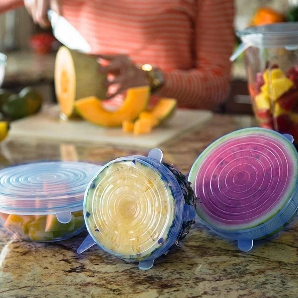 08_food-cover.jpg Silicone Stretch Lids – 4 Piece Reusable Food Covers