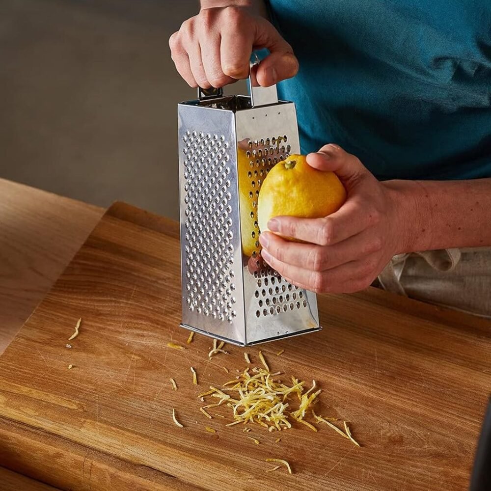 Stainless Steel 5-in-1 Grater and Slicer – Durable Kitchen Tool